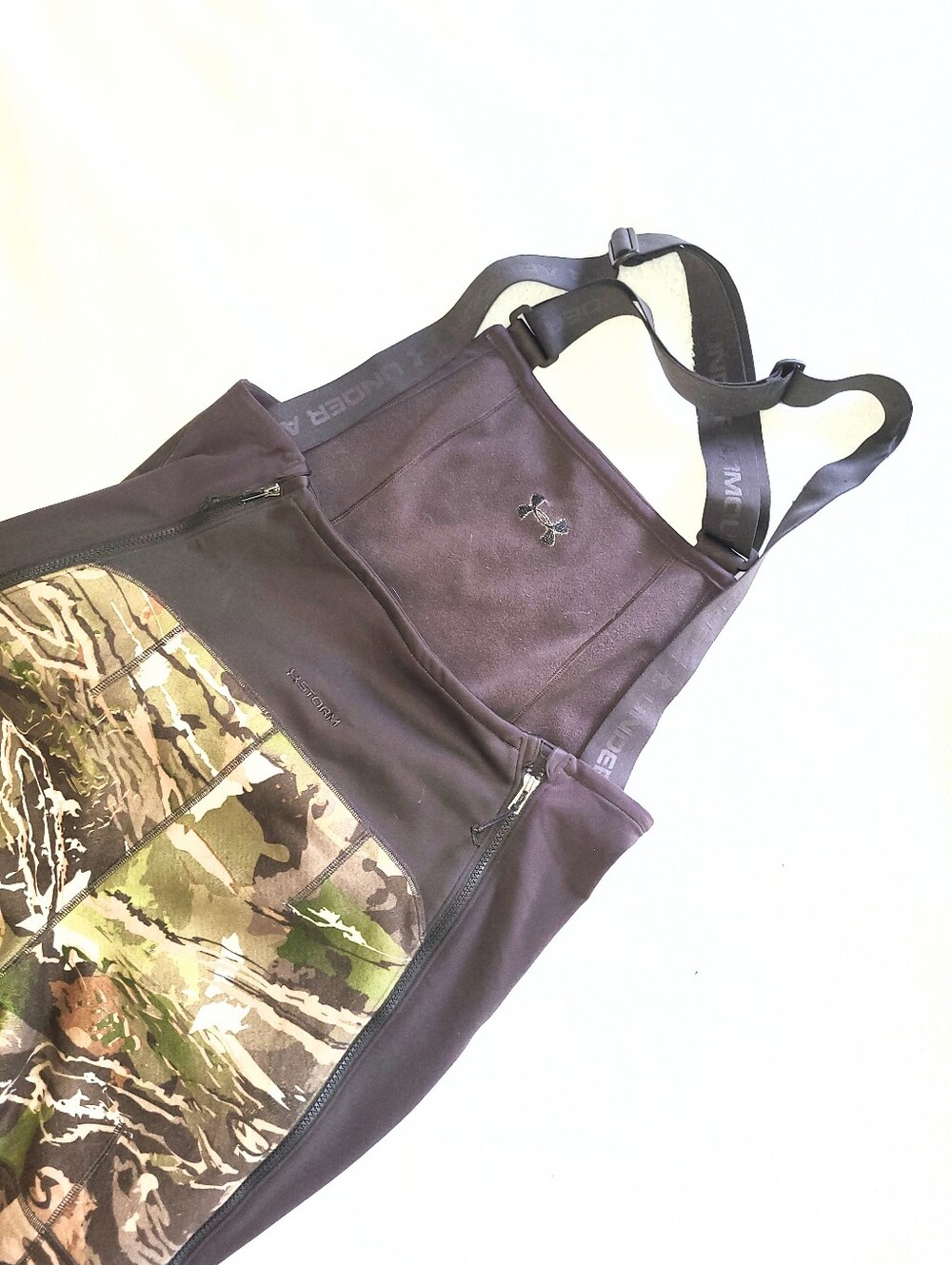 NWOT Women's Under Armour Realtree Camo Insulated Fleece Hunting Bibs Large - Picture 9 of 15